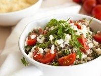 Салат с пшеном и чечевицей по-средиземноморски