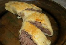 Картофельный рулет с потрошками