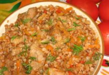 Гречка с курицей в духовке