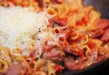Макароны с сосисками