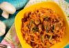 Тушеная в мультиварке капуста с мясом и грибами