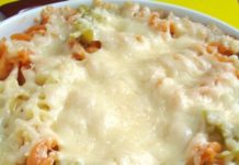 Гратин с курицей и рисом
